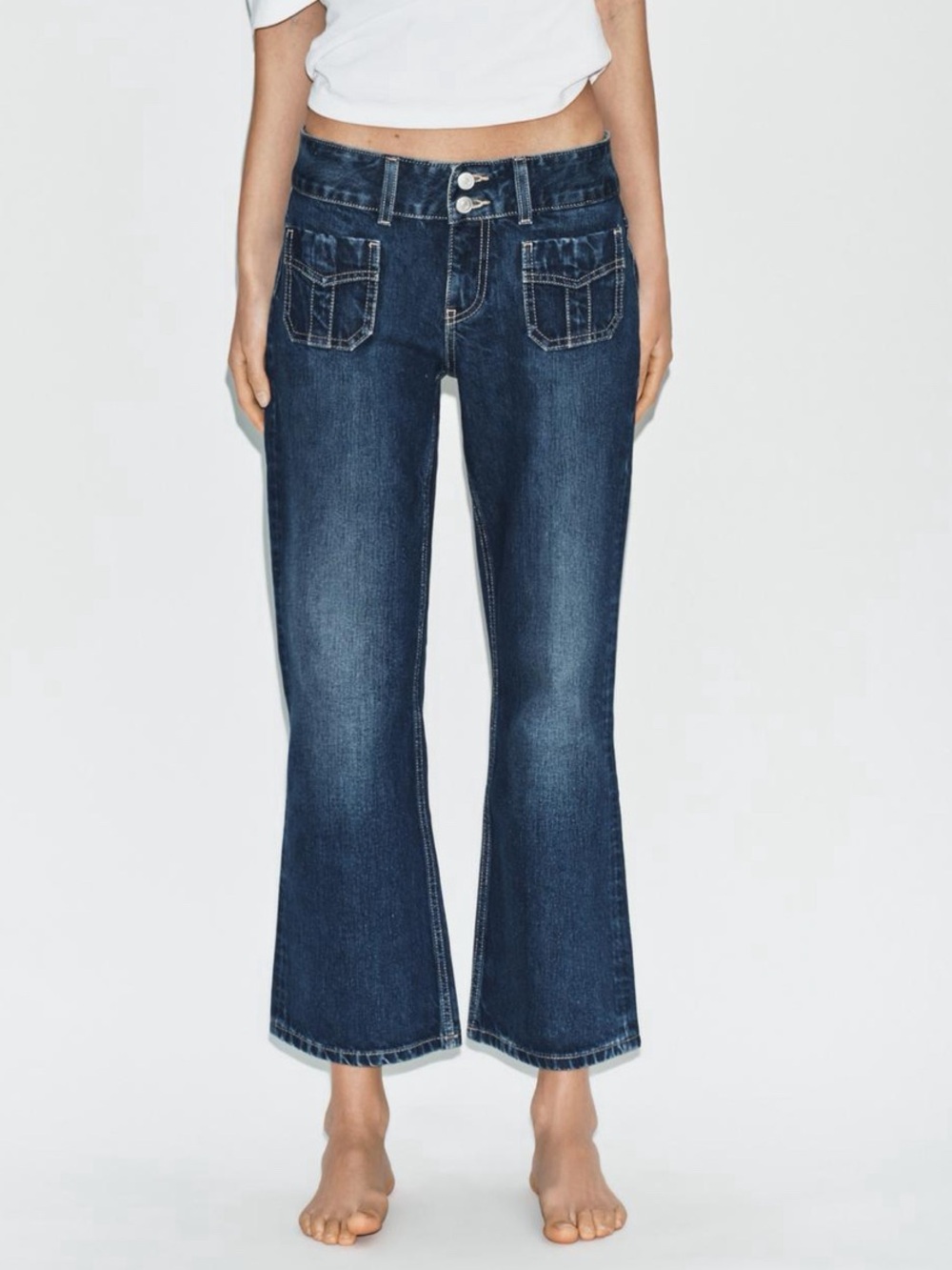 NEW ZARA TRF Low Rise Pocket Jeans Women’s 27 (US 4)